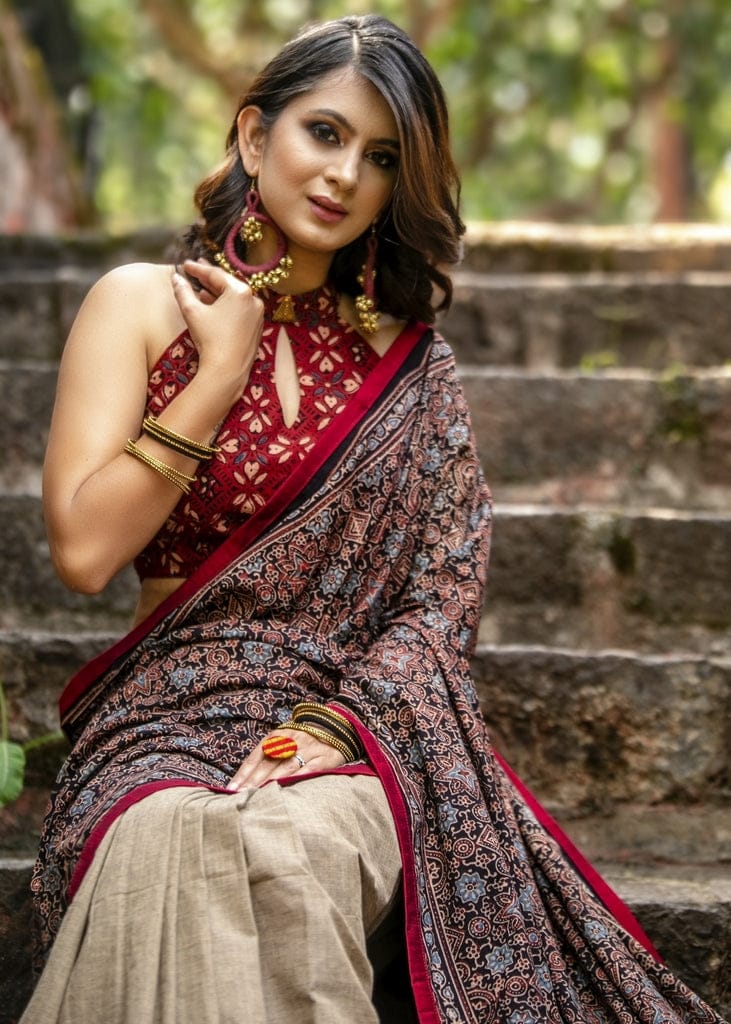 Shimmering Kalamkari Digital Printed Half Saree - Keep Me Stylish